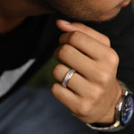 Load image into Gallery viewer, Modern Stitch Ring For Him.

