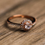 Load image into Gallery viewer, Halo Solitaire Ring - Vero India
